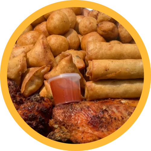 Full Tray of Small Chops with 3/4 Turkey