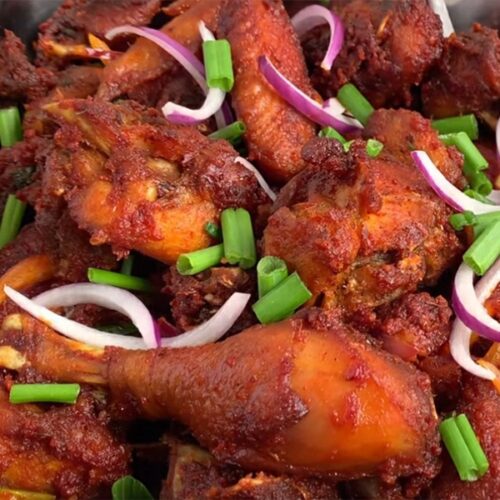 Fried peppered chicken tray (10)